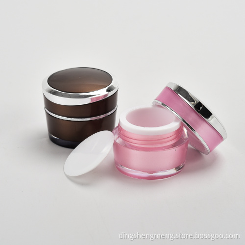 Luxury skincare body cream container packaging round 50ml cosmetic jar